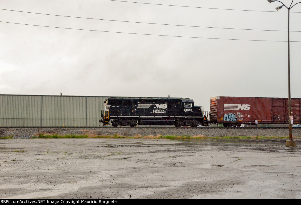 NS GP38-2 Locomotive making moves in the yard